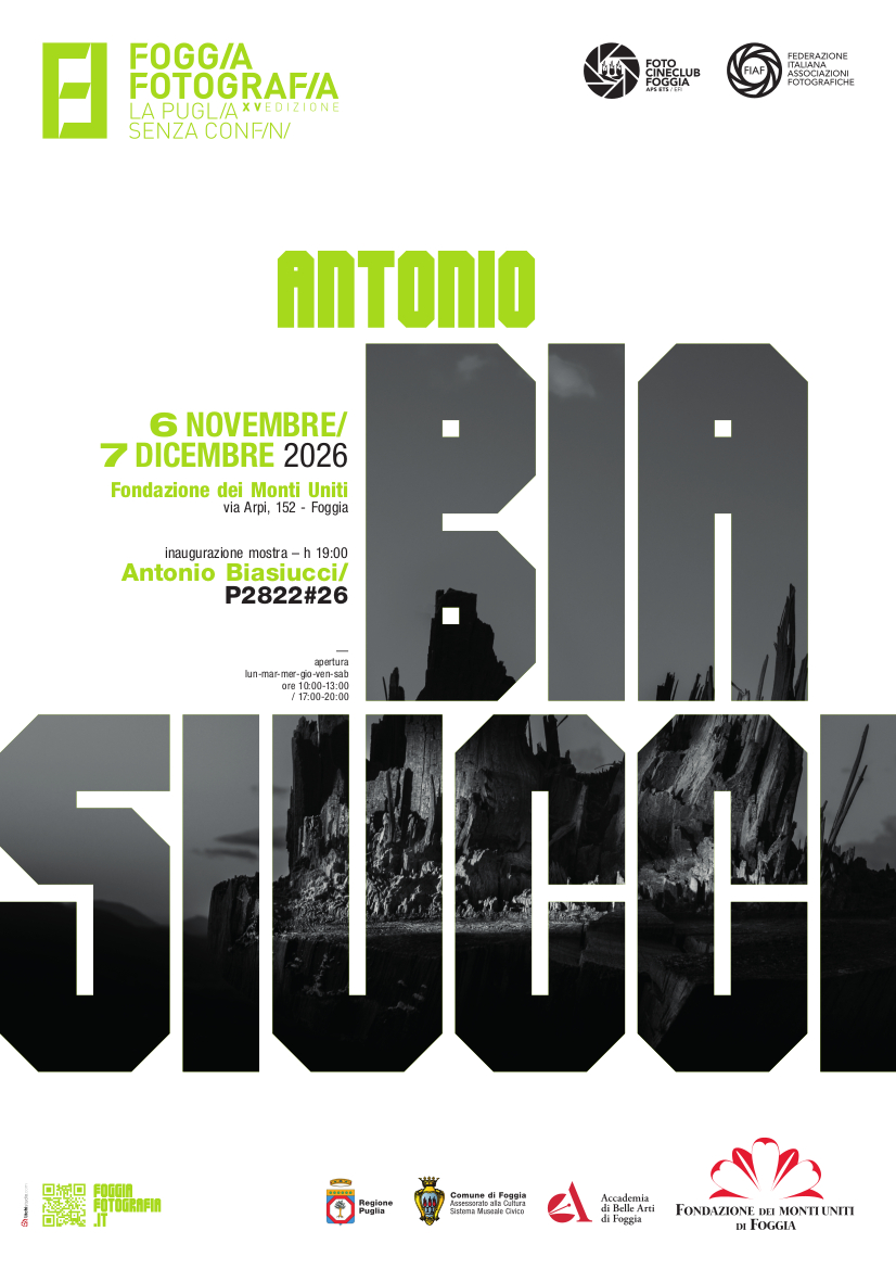 Antonio Biasiucci presenta la mostra fotografica P2822#26 alla Fondazione dei Monti Uniti di Foggia