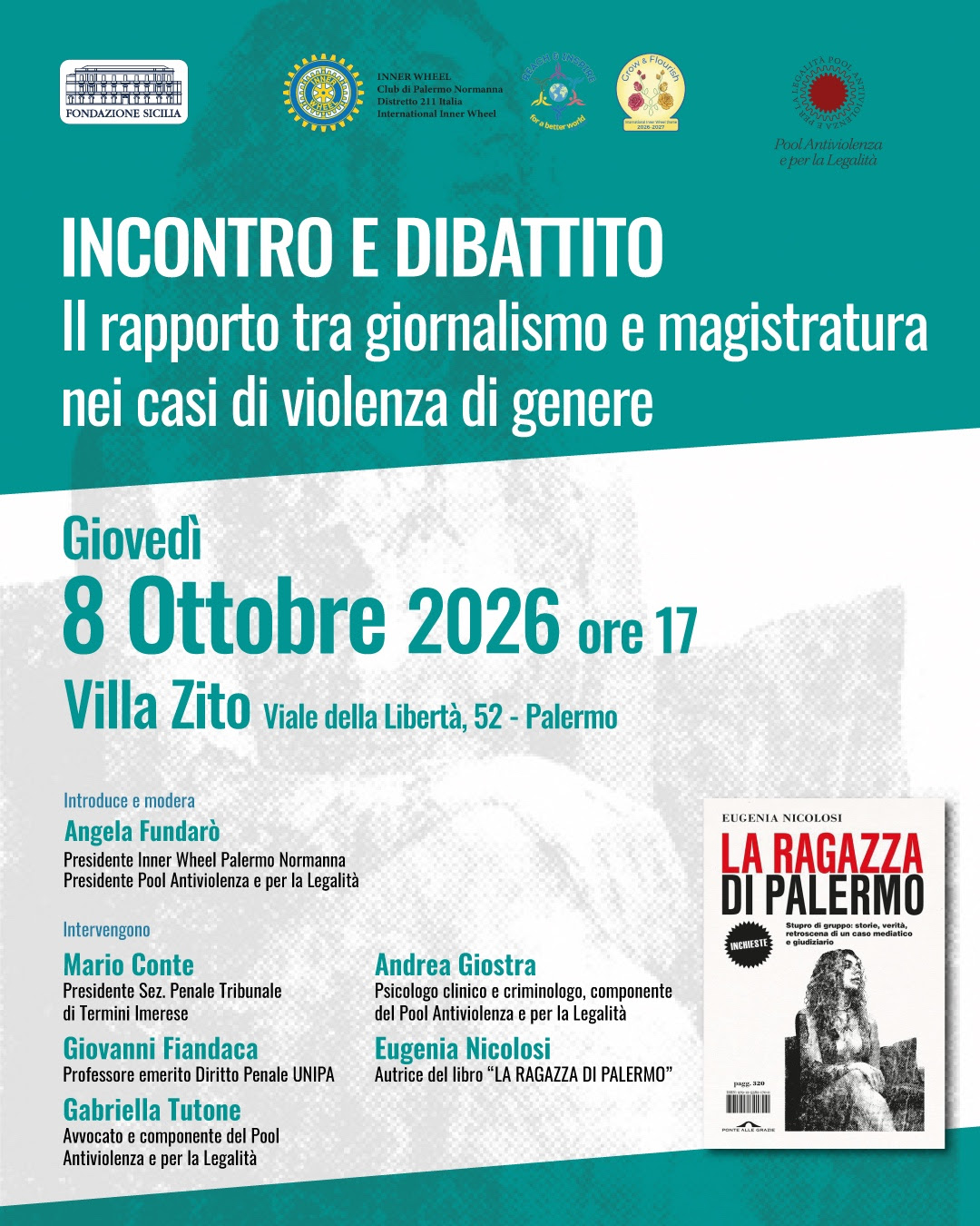 Incontro sul rapporto tra giornalismo e magistratura nei casi di violenza di genere a Villa Zito, Palermo